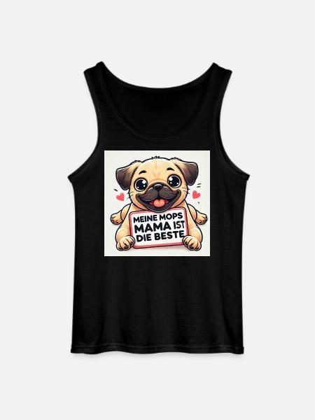 Lustiger Hund mit Kinder Botschaft - Gildan Männer Tank Top - Schwarz