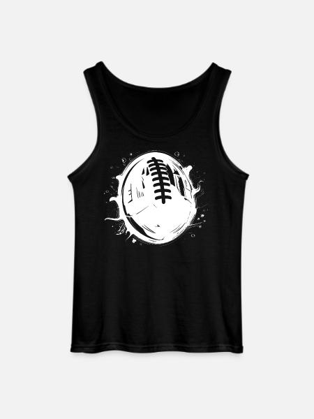 amerikansk fodbold bold tegning - Gildan tanktop til mænd - sort