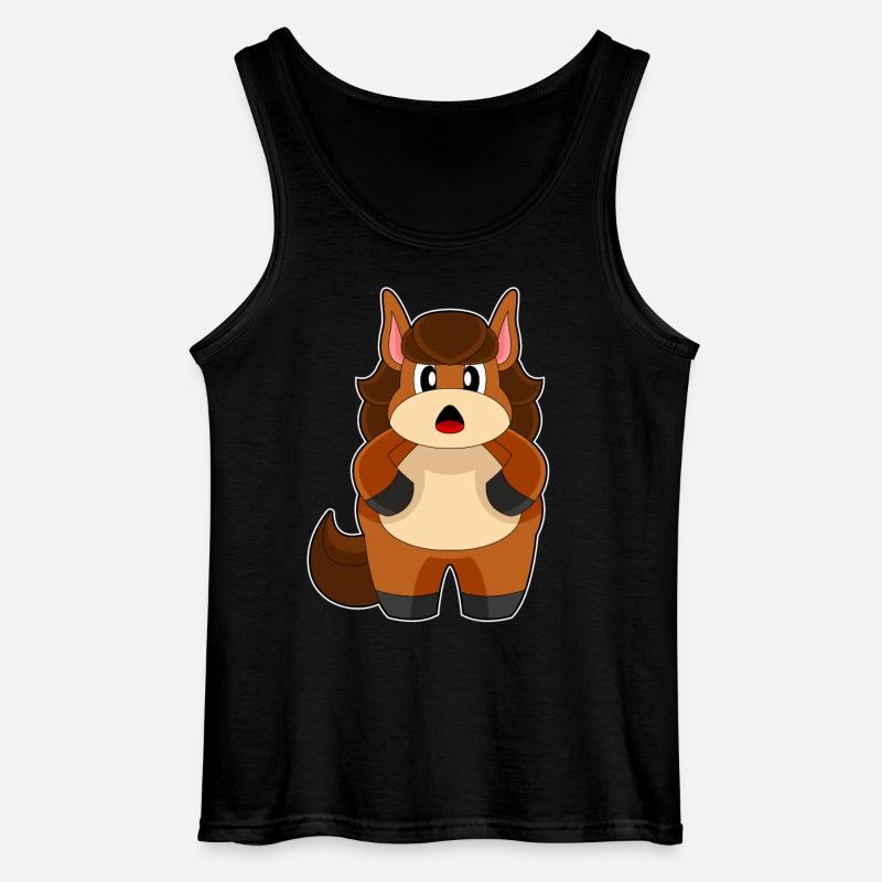 Pferd Dick - Gildan Männer Tank Top - Schwarz