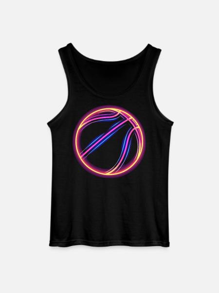 Basketball Retrowave - Gildan Men’s Tank Top - black