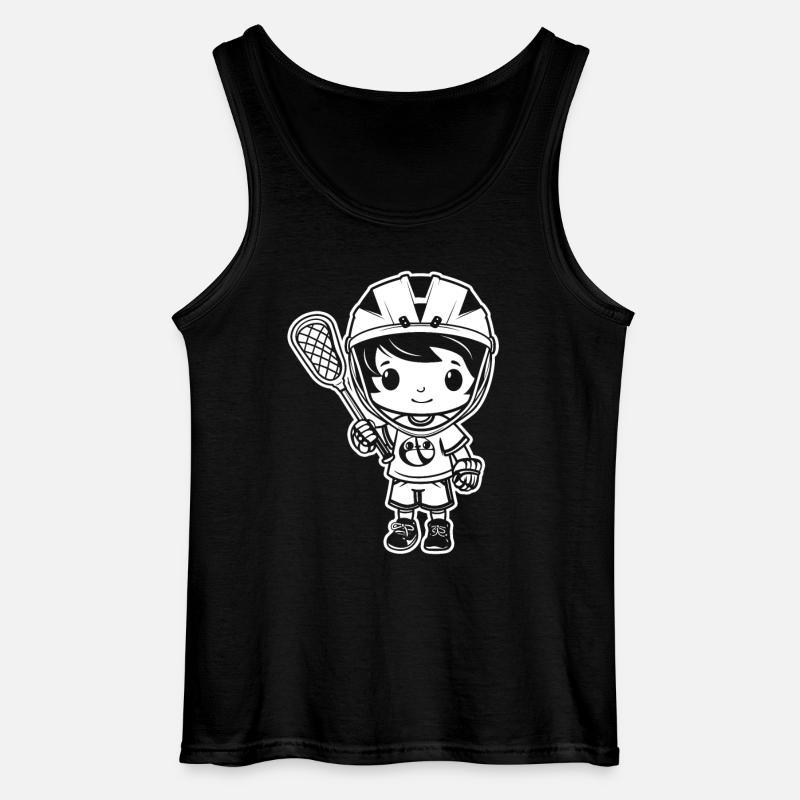 Lacrosse Junge - Gildan Männer Tank Top - Schwarz