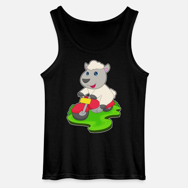 Sheep Scooter - Gildan Men’s Tank Top - black