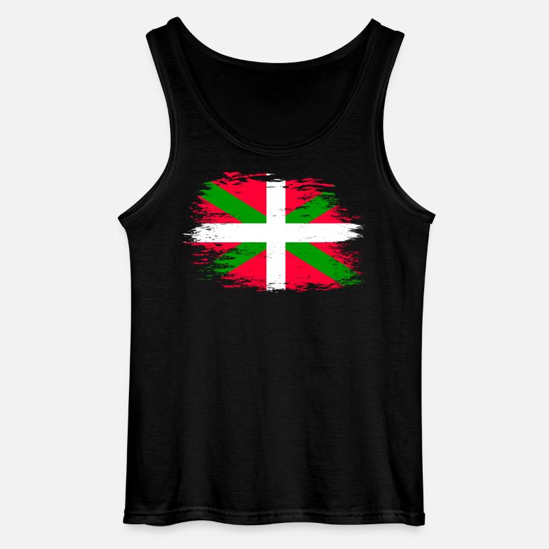 Drapeau basque utilisé - Débardeur Gildan Homme - noir