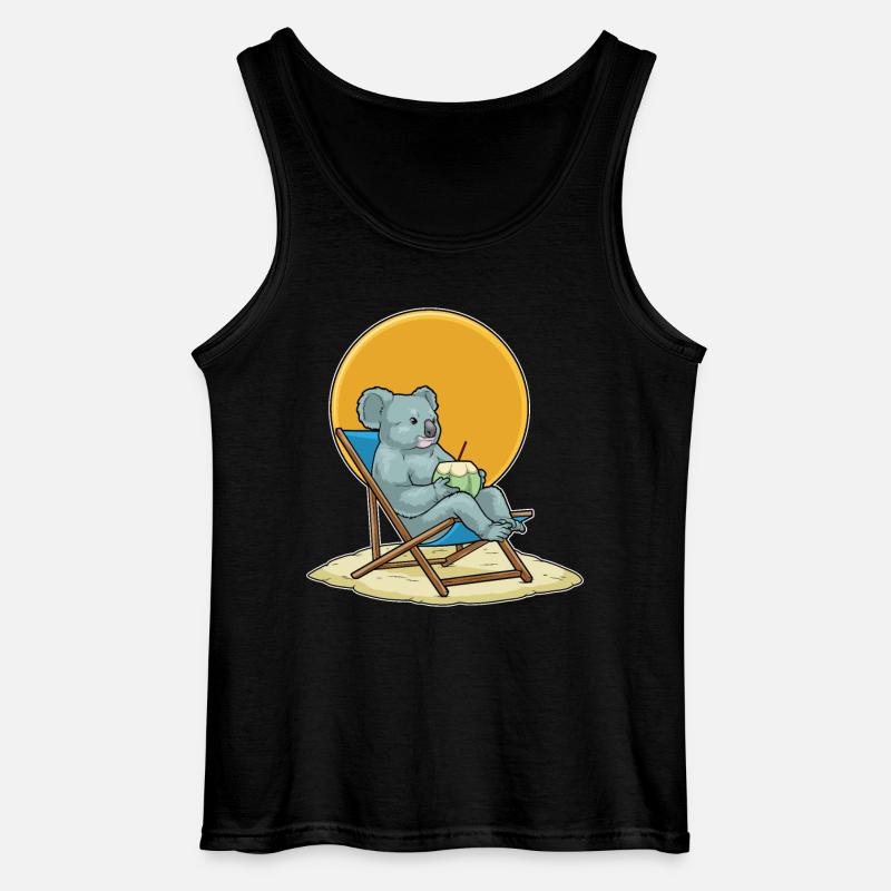 Koala Sommer Liege - Gildan Männer Tank Top - Schwarz