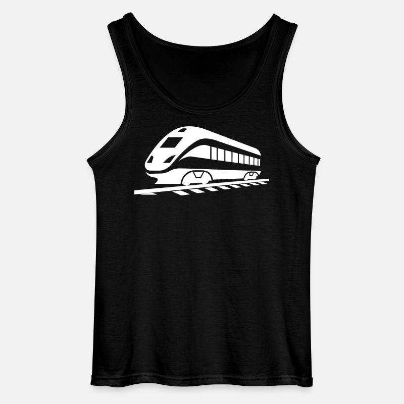 Eisenbahn Zeichnung - Gildan Männer Tank Top - Schwarz