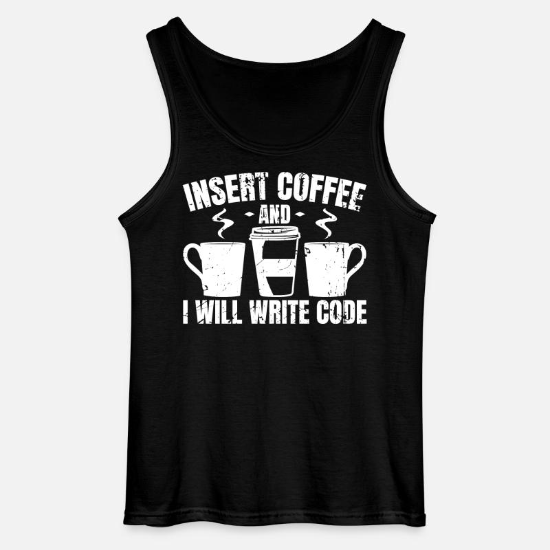 Programmer Funny Jokes - Gildan Men’s Tank Top - black