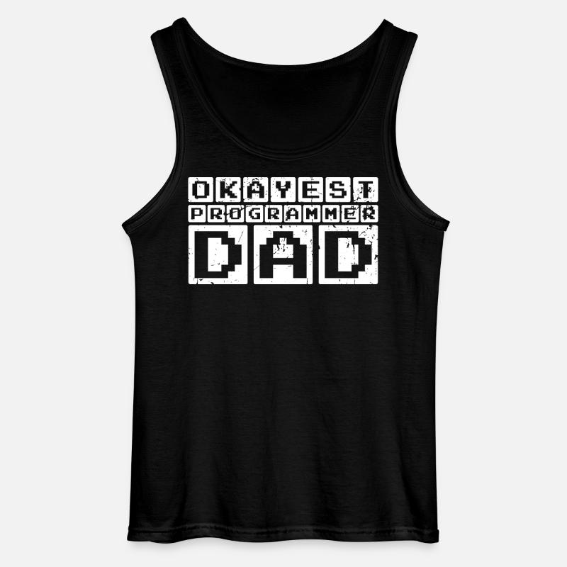 Okayest Programmer Dad - Gildan Männer Tank Top - Schwarz
