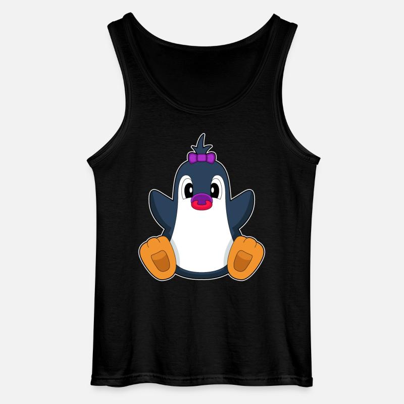Pinguin Baby Schnuller - Gildan Männer Tank Top - Schwarz