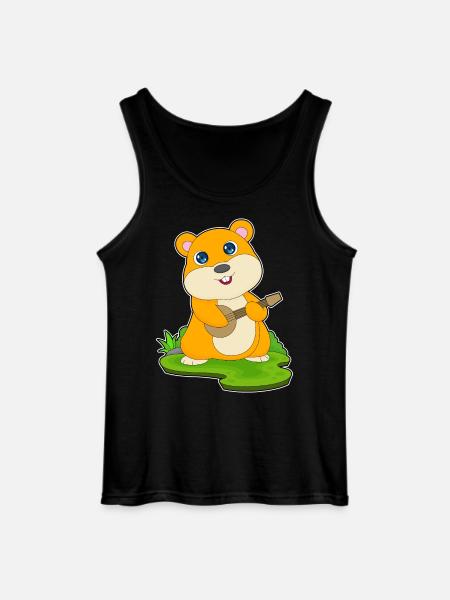 Hamster, Musiker, Gitarr, Musik - Gildan tanktopp herr - svart