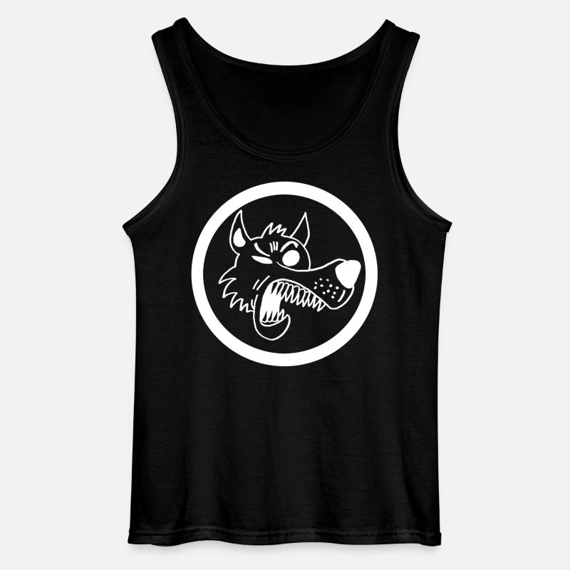 Lustiger Wolf - Gildan Männer Tank Top - Schwarz