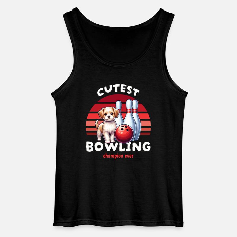 Hunde Bowling - Gildan Männer Tank Top - Schwarz