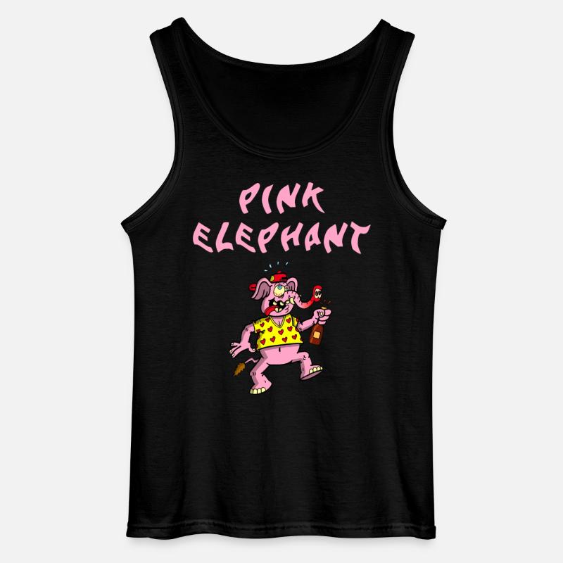 Rosa Elefant - Gildan Männer Tank Top - Schwarz
