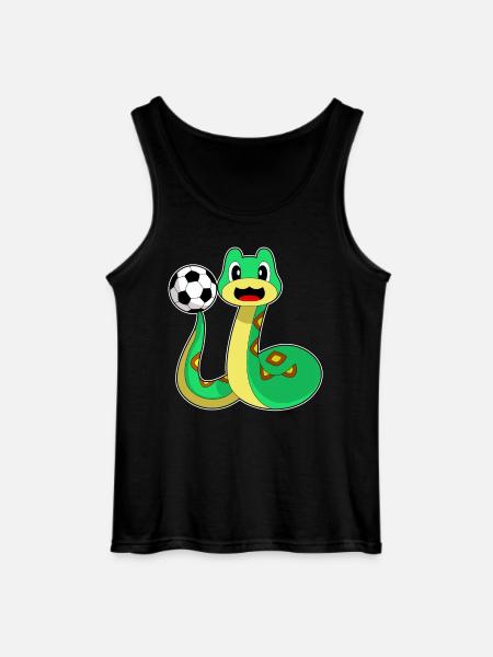 Snake Soccer Player Soccer - Gildan Men’s Tank Top - black