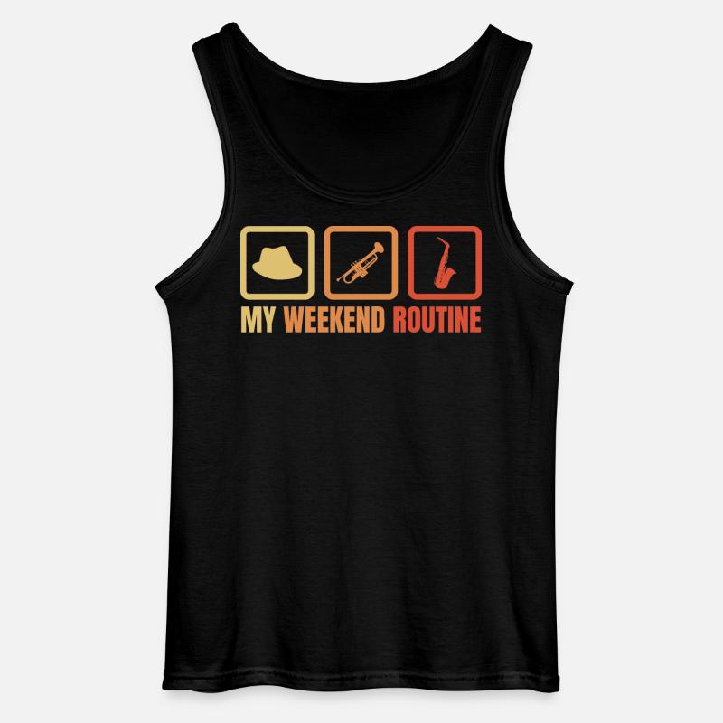 Trompeter Wochenendroutine - Gildan Männer Tank Top - Schwarz