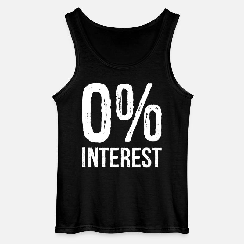 0 Interest funny - Gildan Männer Tank Top - Schwarz
