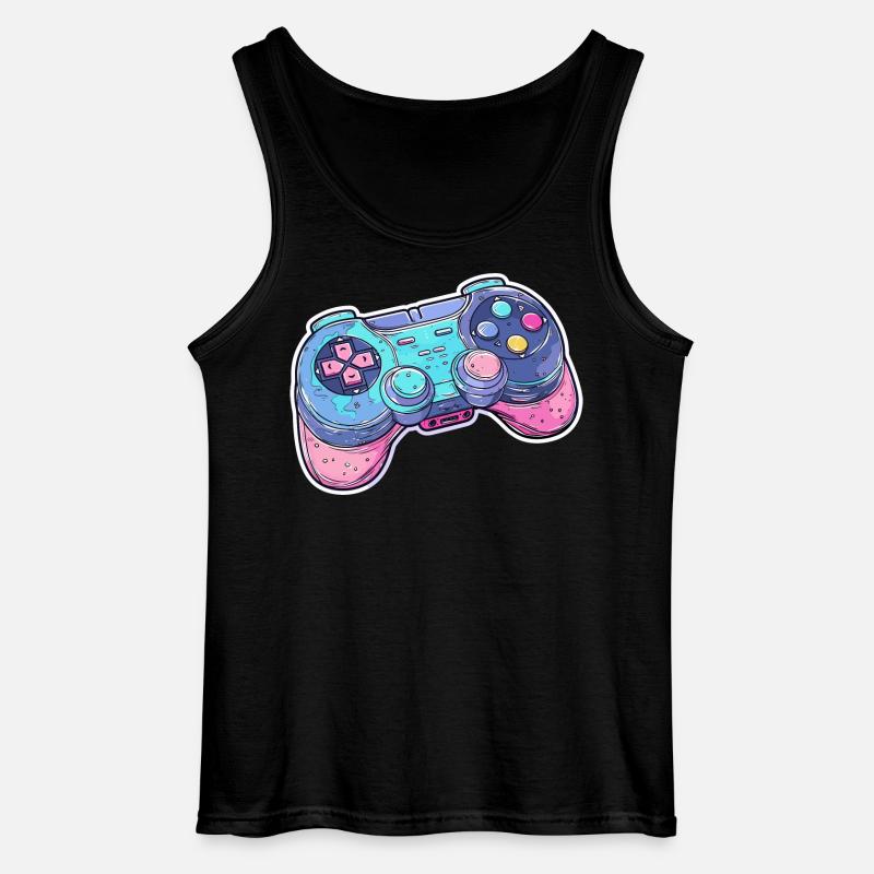 Game Controller Graphics - Gildan Men’s Tank Top - black
