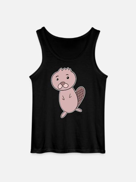 Beaver Animal - Gildan Men’s Tank Top - black