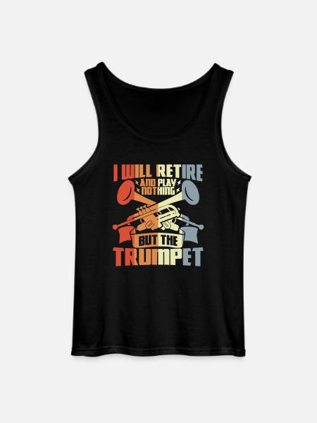 Retired trumpeter - Gildan Men’s Tank Top - black