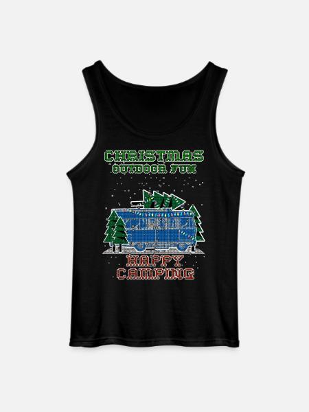 christmas Camping - Gildan Männer Tank Top - Schwarz