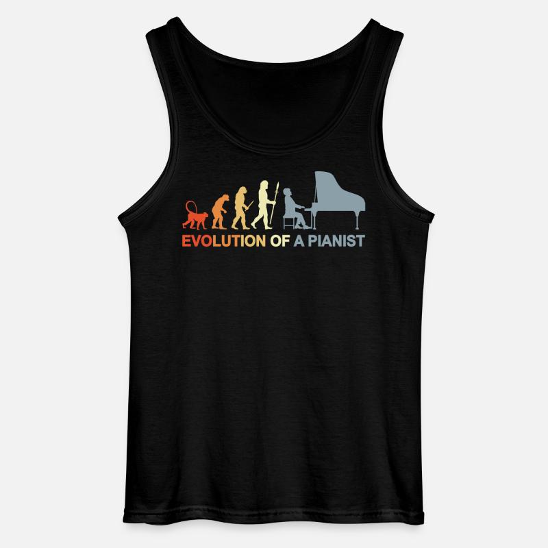 Piano Evolution - Gildan Männer Tank Top - Schwarz