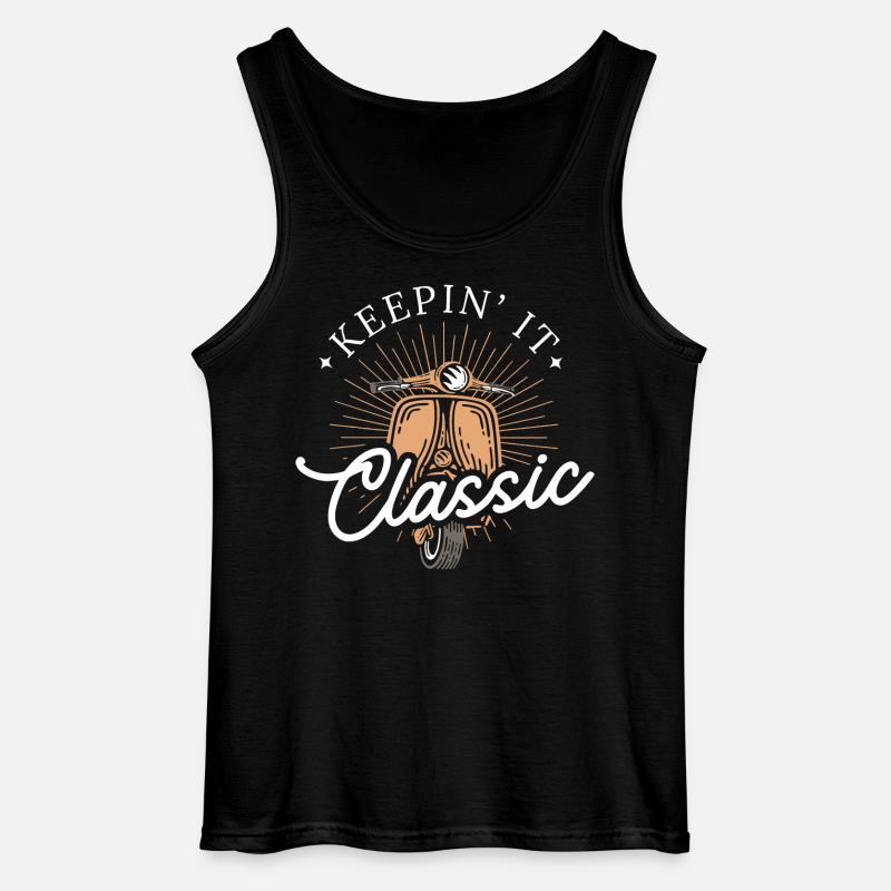 Keepin’ It Classic – Retro Motorroller - Gildan Männer Tank Top - Schwarz