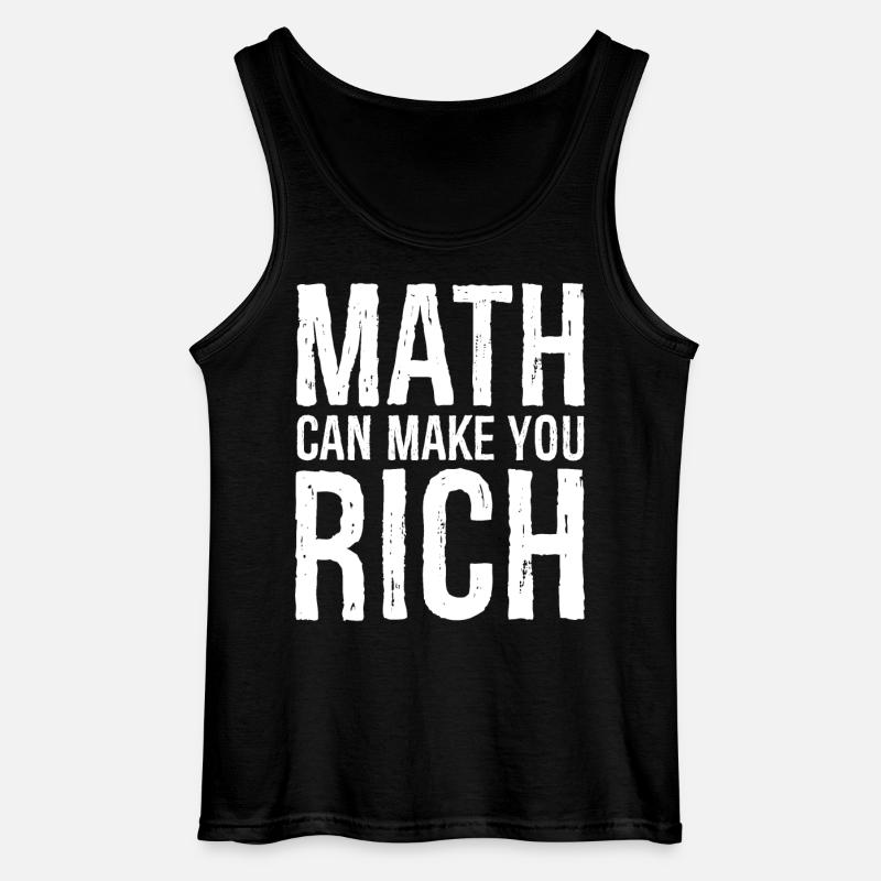 Mathematik kann reich machen - Gildan Männer Tank Top - Schwarz