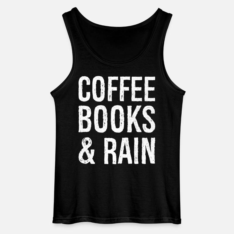 coffee books rain - Gildan Männer Tank Top - Schwarz