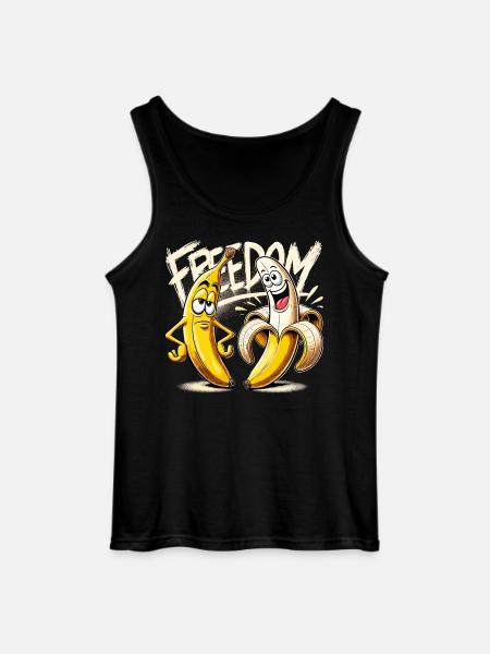Cadeau banane liberté - Débardeur Gildan Homme - noir