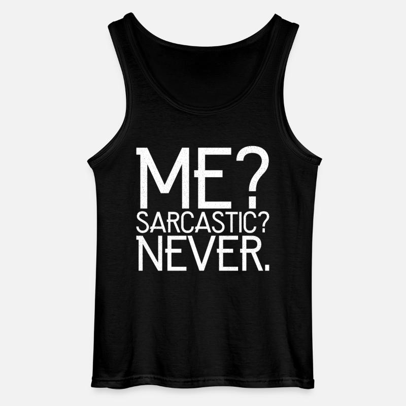 ich sarkastisch, nie - Gildan Männer Tank Top - Schwarz