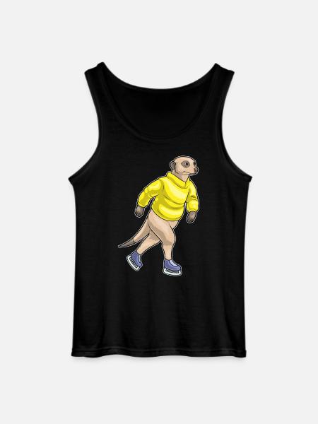 Meerkat Skating Skates - Gildan Men’s Tank Top - black