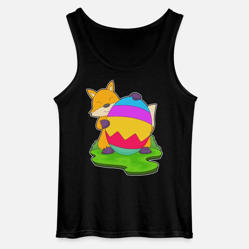 Fuchs Ostern Osterei - Gildan Männer Tank Top - Schwarz