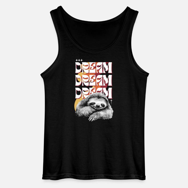 Träumerisches Faultier – Dream Dream Dream - Gildan Männer Tank Top - Schwarz