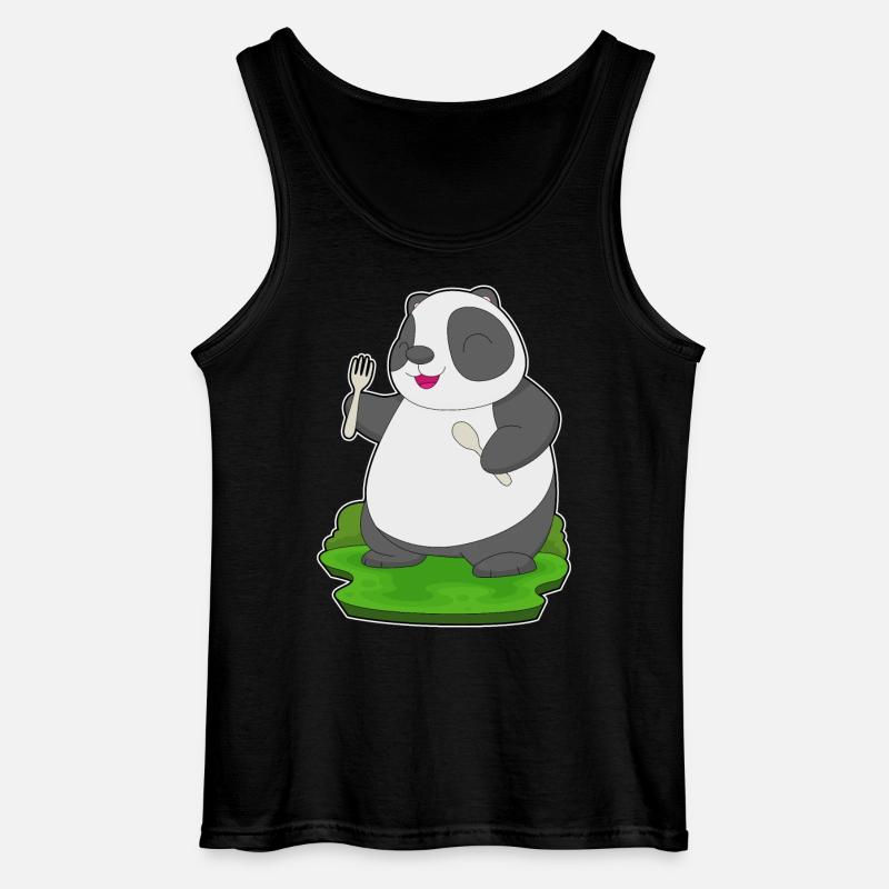 Panda Besteck Kochen Küche - Gildan Männer Tank Top - Schwarz
