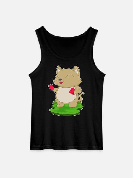Cat Poker Poker Cards - Gildan Men’s Tank Top - black