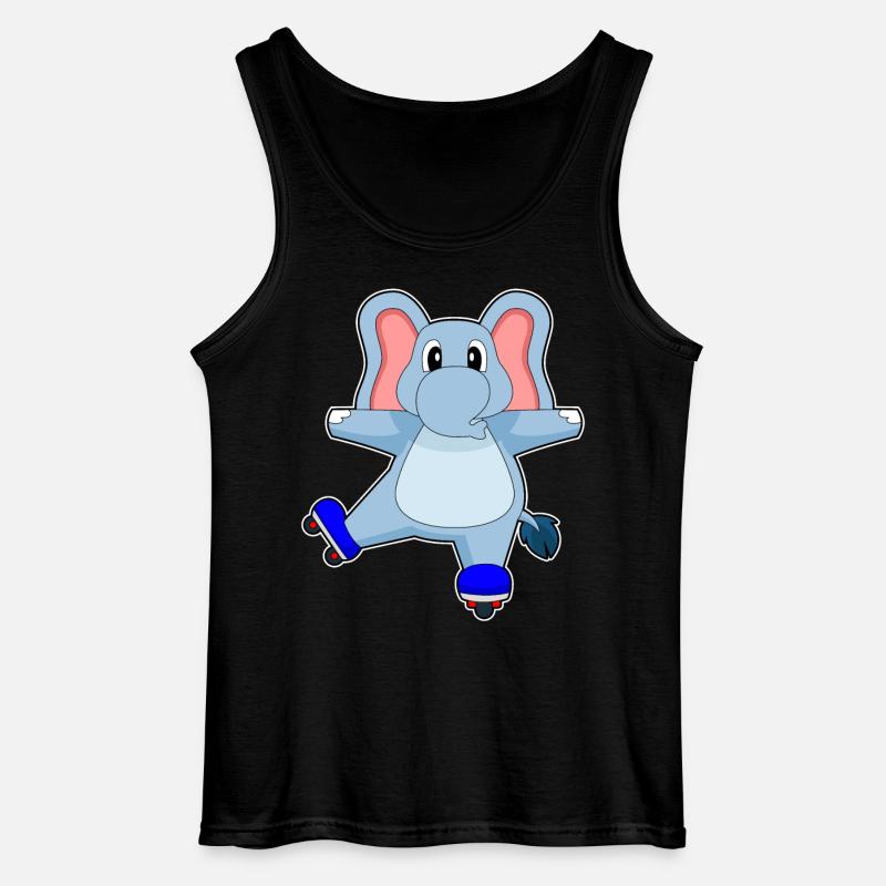 Elefant Inline skating roller skates - Gildan Men’s Tank Top - black