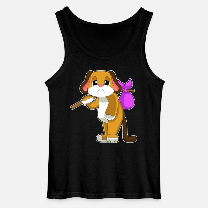 Hund Obdachlos - Gildan Männer Tank Top - Schwarz