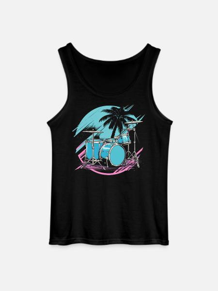 Drums 90s Look - Gildan Men’s Tank Top - black