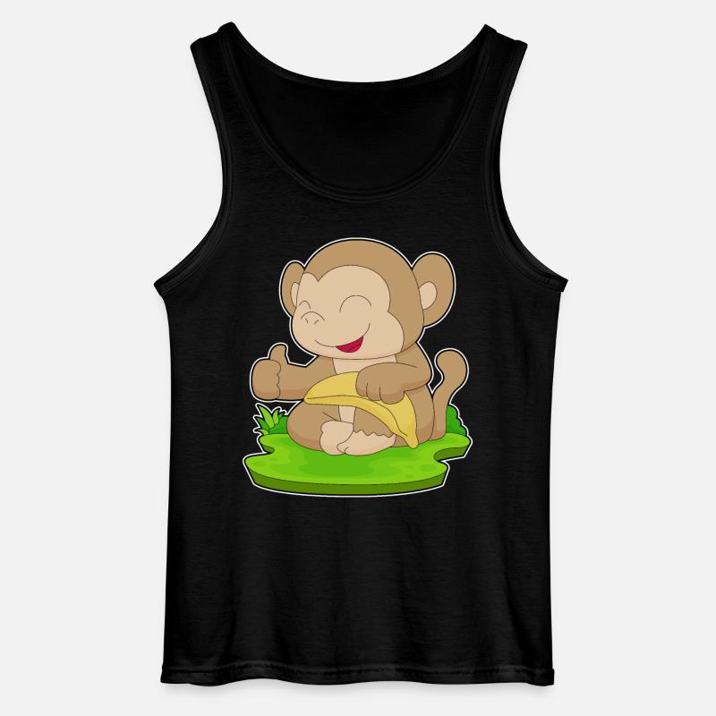 Singe Banane Fruit - Débardeur Gildan Homme - noir
