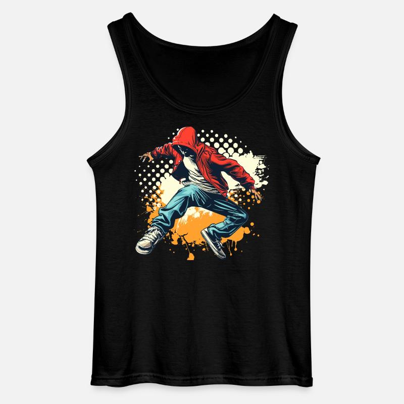 Breakdancer Grafik - Gildan Männer Tank Top - Schwarz