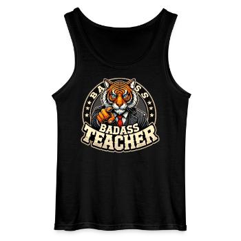 Badass professeur Tiger Strictly Cool cadeau - Débardeur Gildan Homme - noir - Devant - AI Model Male 185 dark (185cm)