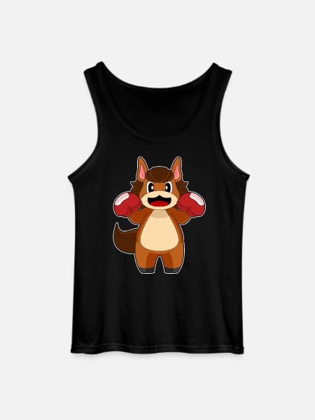 Pferd Boxer Boxhandschuhe Boxen - Gildan Männer Tank Top - Schwarz