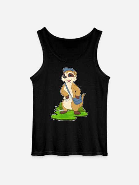 Erdmännchen Briefträger Brief - Gildan Männer Tank Top - Schwarz