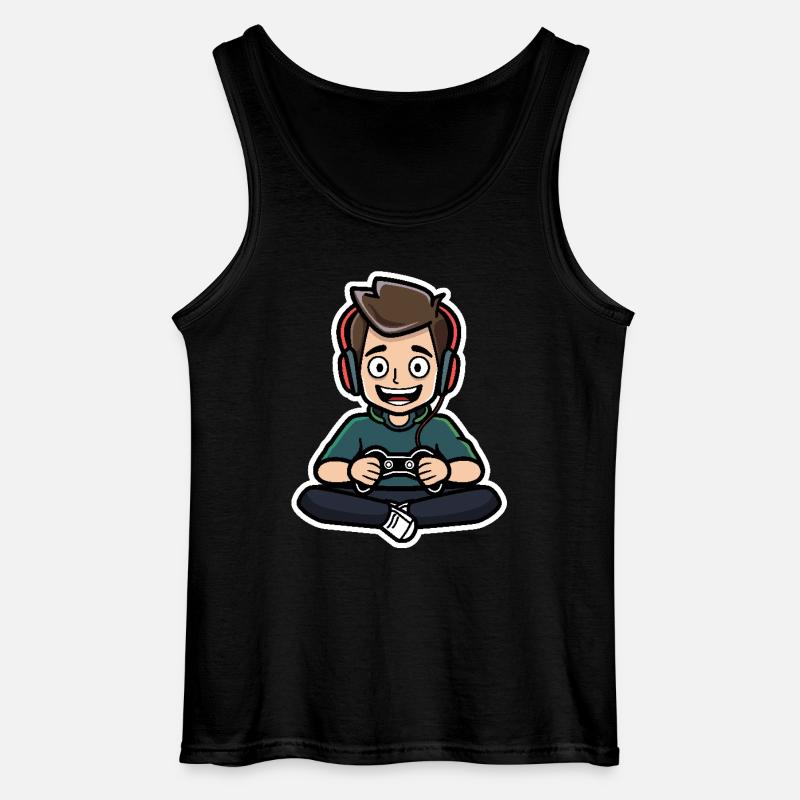 Gaming - Gildan Männer Tank Top - Schwarz