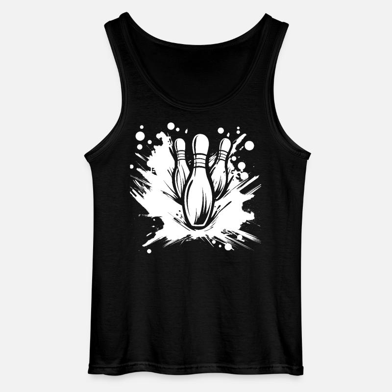 Bowling - Gildan Männer Tank Top - Schwarz