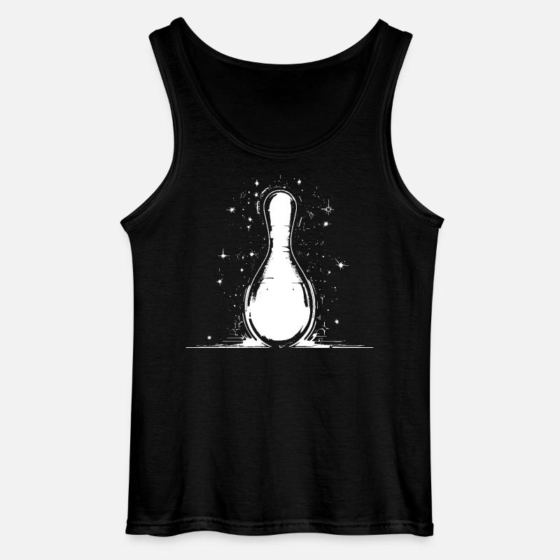 Bowling Pin Grafik - Gildan Männer Tank Top - Schwarz
