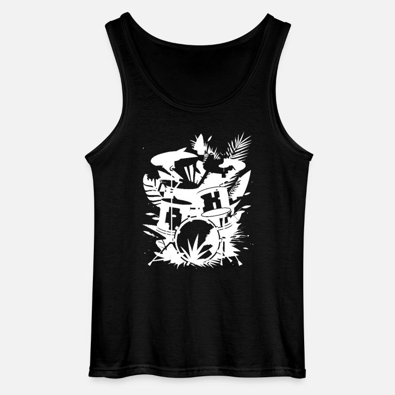 Drum Graphics - Gildan Men’s Tank Top - black