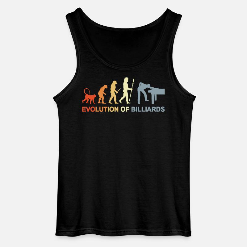 Pool Billiards Evolution - Gildan Men’s Tank Top - black