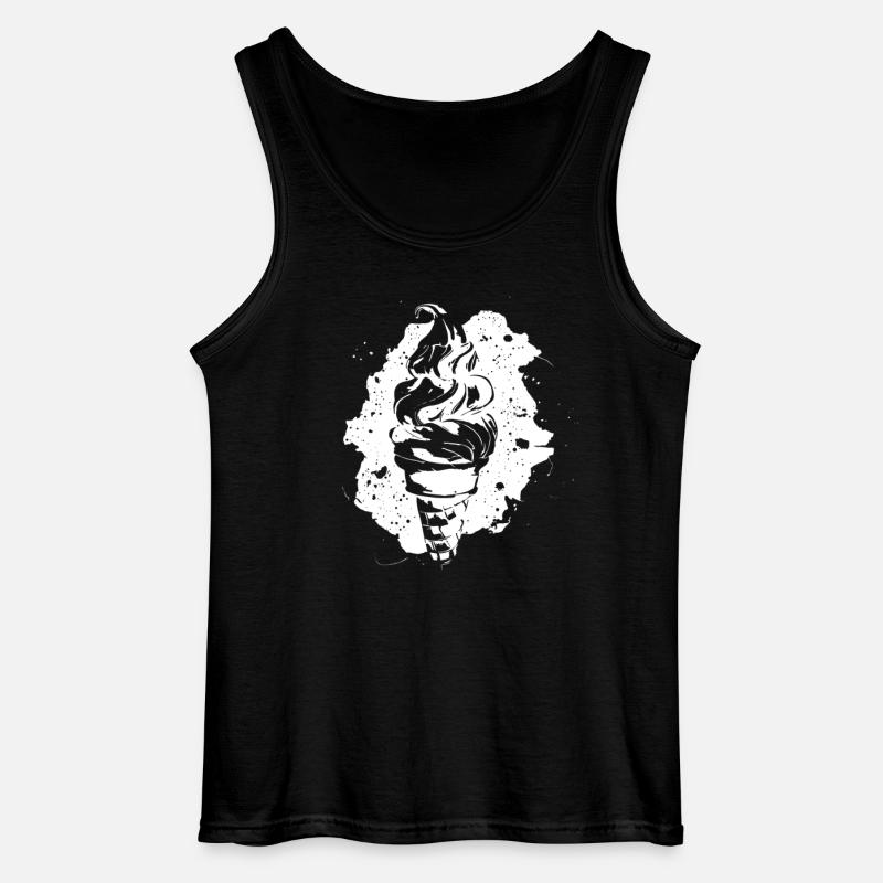 Eiscreme Grafik - Gildan Männer Tank Top - Schwarz