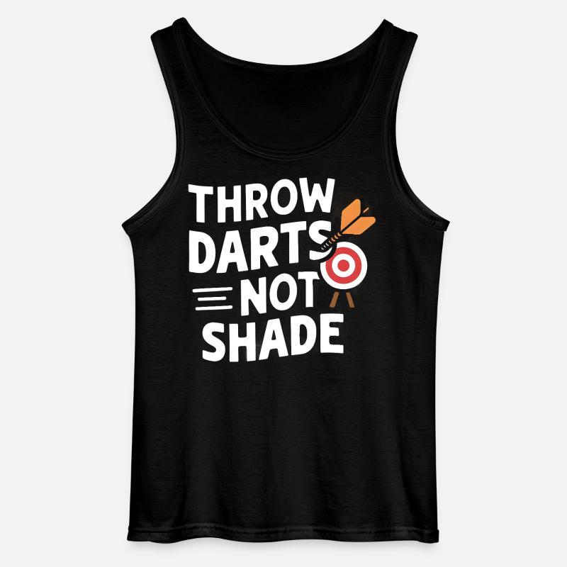 Throw Darts, Not Shade - Gildan Männer Tank Top - Schwarz