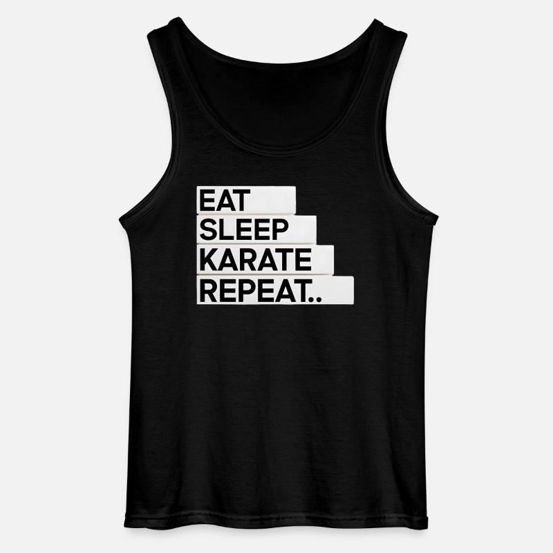 Eat. Sleep. Karate. Repeat... - Gildan Männer Tank Top - Schwarz